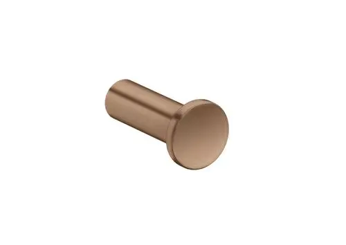 Universal Handtuchhaken in einem gebürsteten rotgoldenen Finish von AXOR, zylindrische Form mit einer runden Kopfplatte.